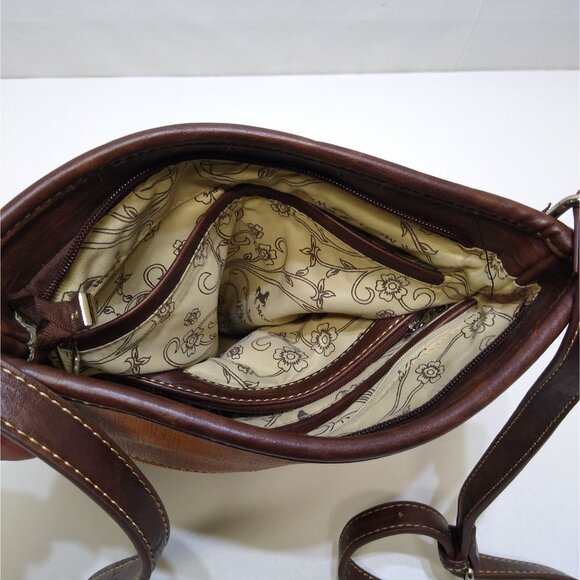 Montana West PU Leather Crossbody Bag Adjustable Stud Rhinestone Embroidered VTG - Picture 8 of 16